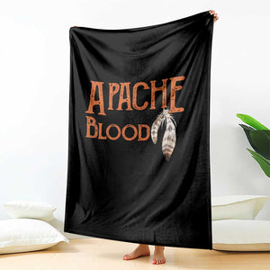 Apache Blood Roots for Proud Native American Peoples Throw Blanket