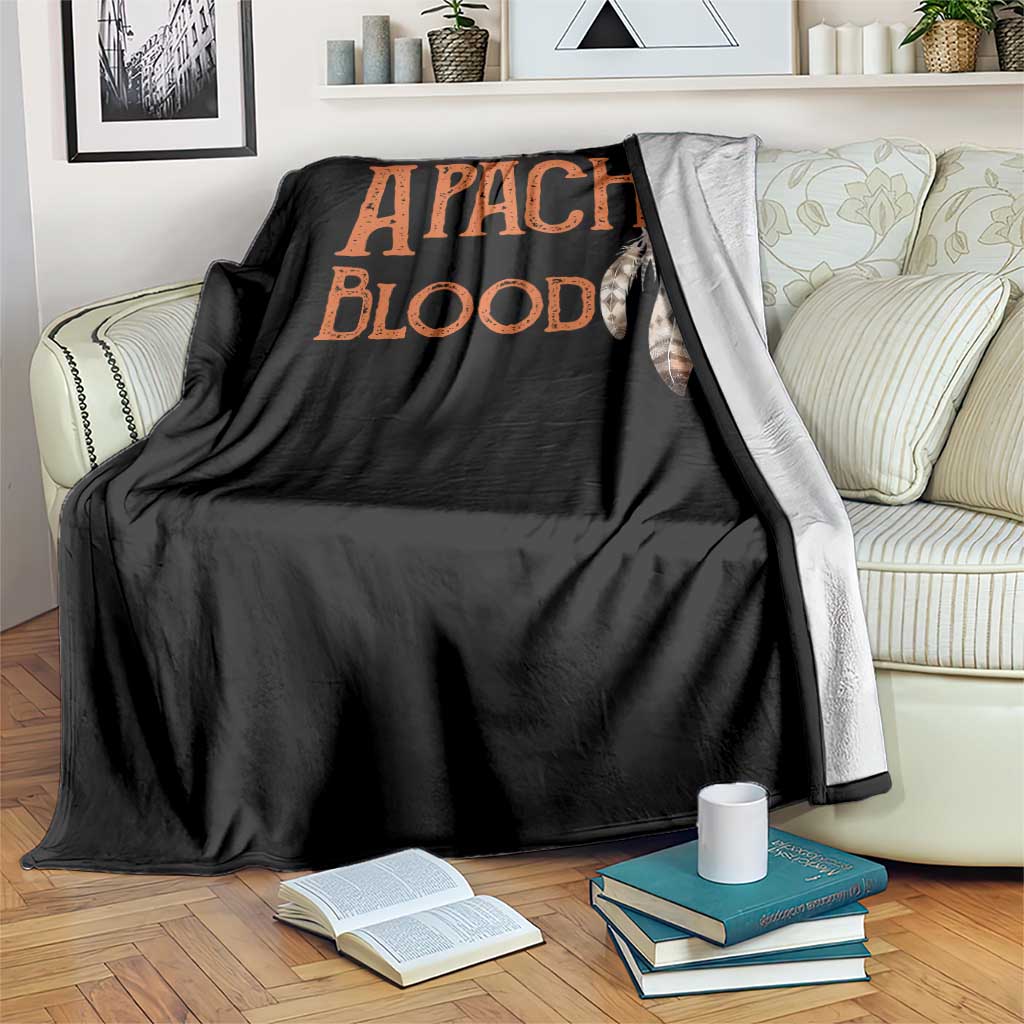 Apache Blood Roots for Proud Native American Peoples Throw Blanket