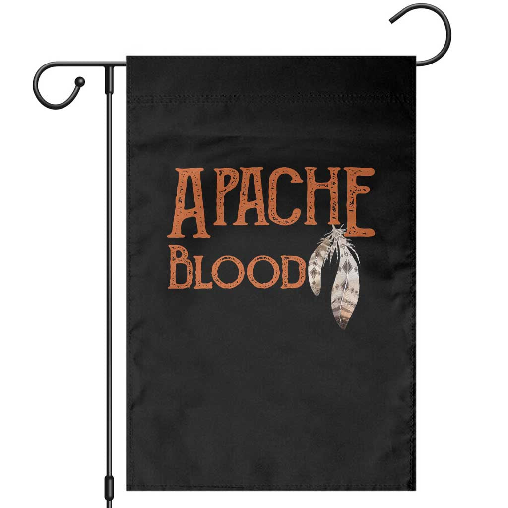 Apache Blood Roots for Proud Native American Peoples Garden Flag TS14 Black Print Your Wear
