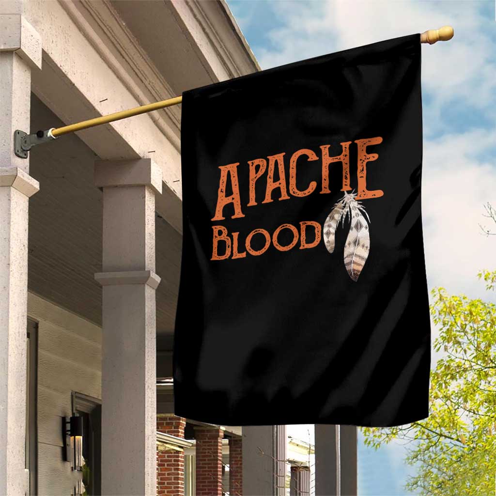 Apache Blood Roots for Proud Native American Peoples Garden Flag