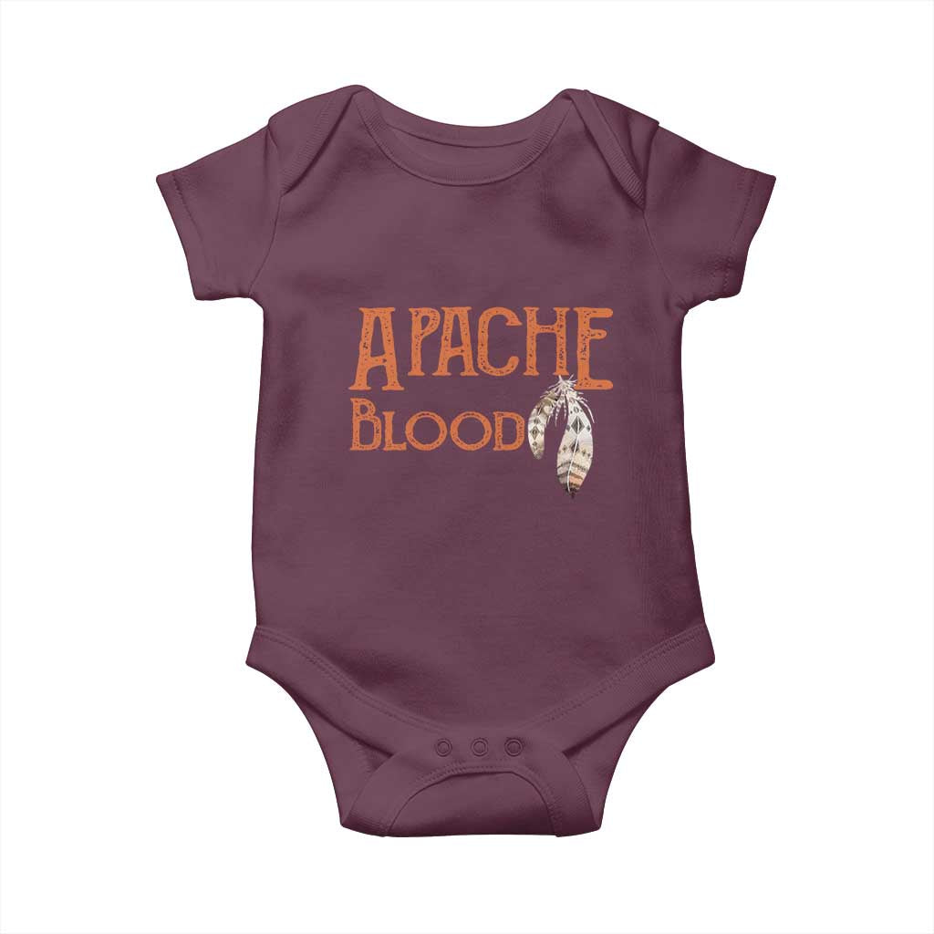 Apache Blood Roots for Proud Native American Peoples Baby Onesie