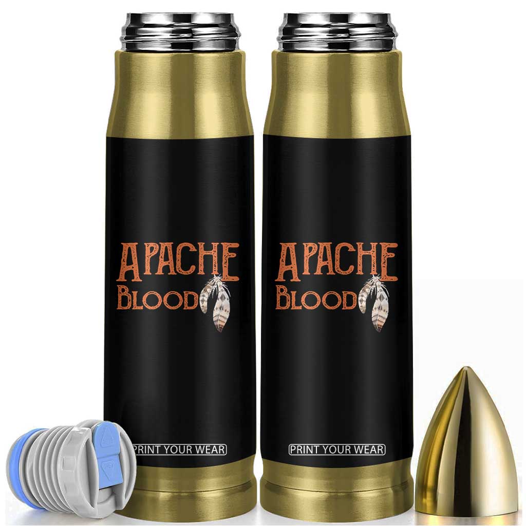 Apache Blood Roots for Proud Native American Peoples Bullet Tumbler TS14 Black Print Your Wear