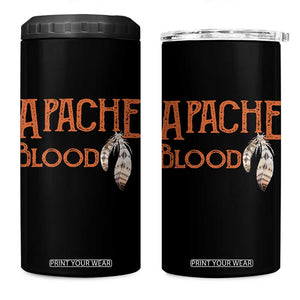 Apache Blood Roots for Proud Native American Peoples 4 in 1 Can Cooler Tumbler