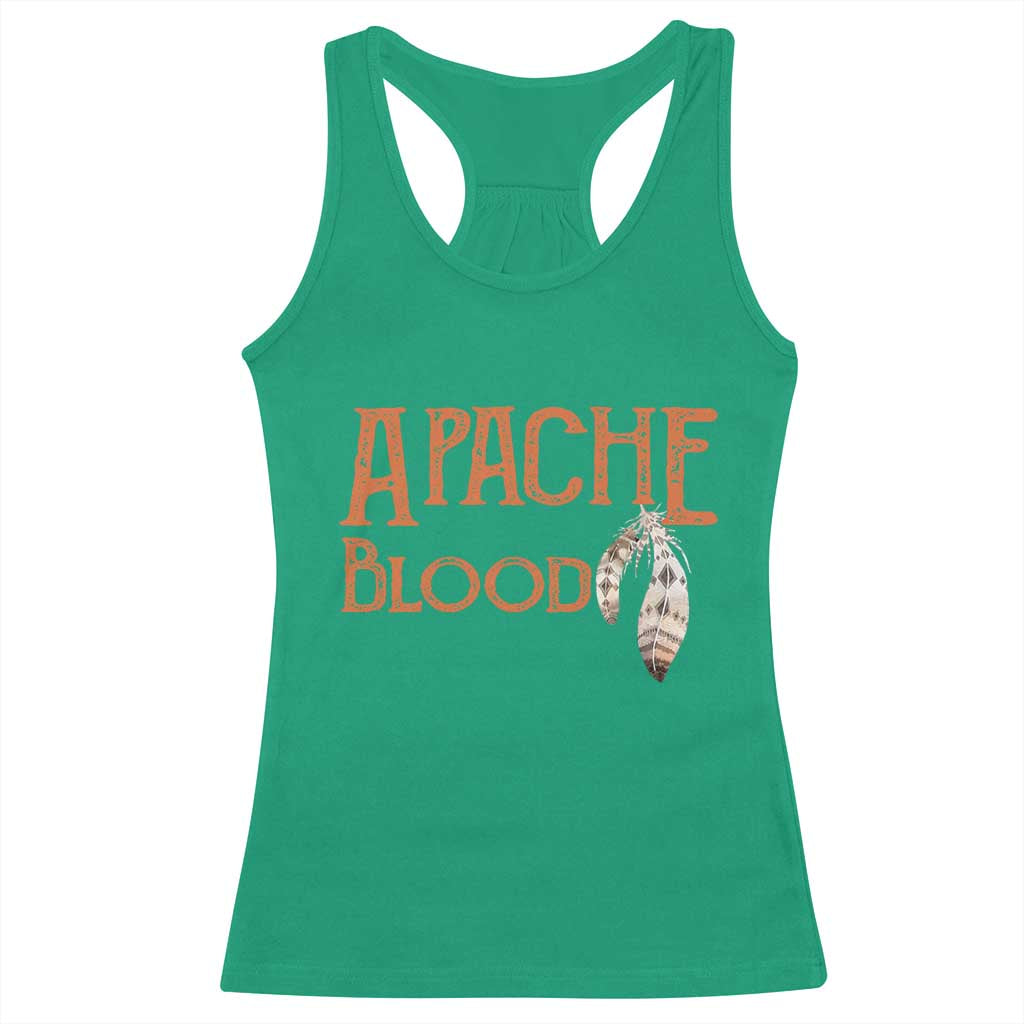 Apache Blood Roots for Proud Native American Peoples Racerback Tank Top