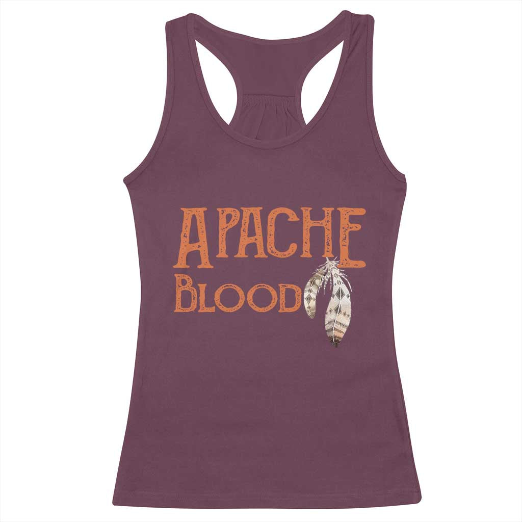 Apache Blood Roots for Proud Native American Peoples Racerback Tank Top