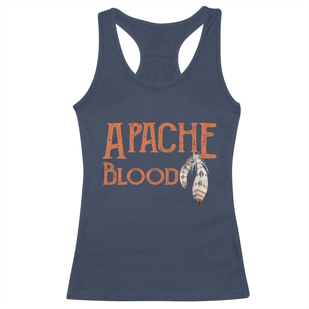 Apache Blood Roots for Proud Native American Peoples Racerback Tank Top