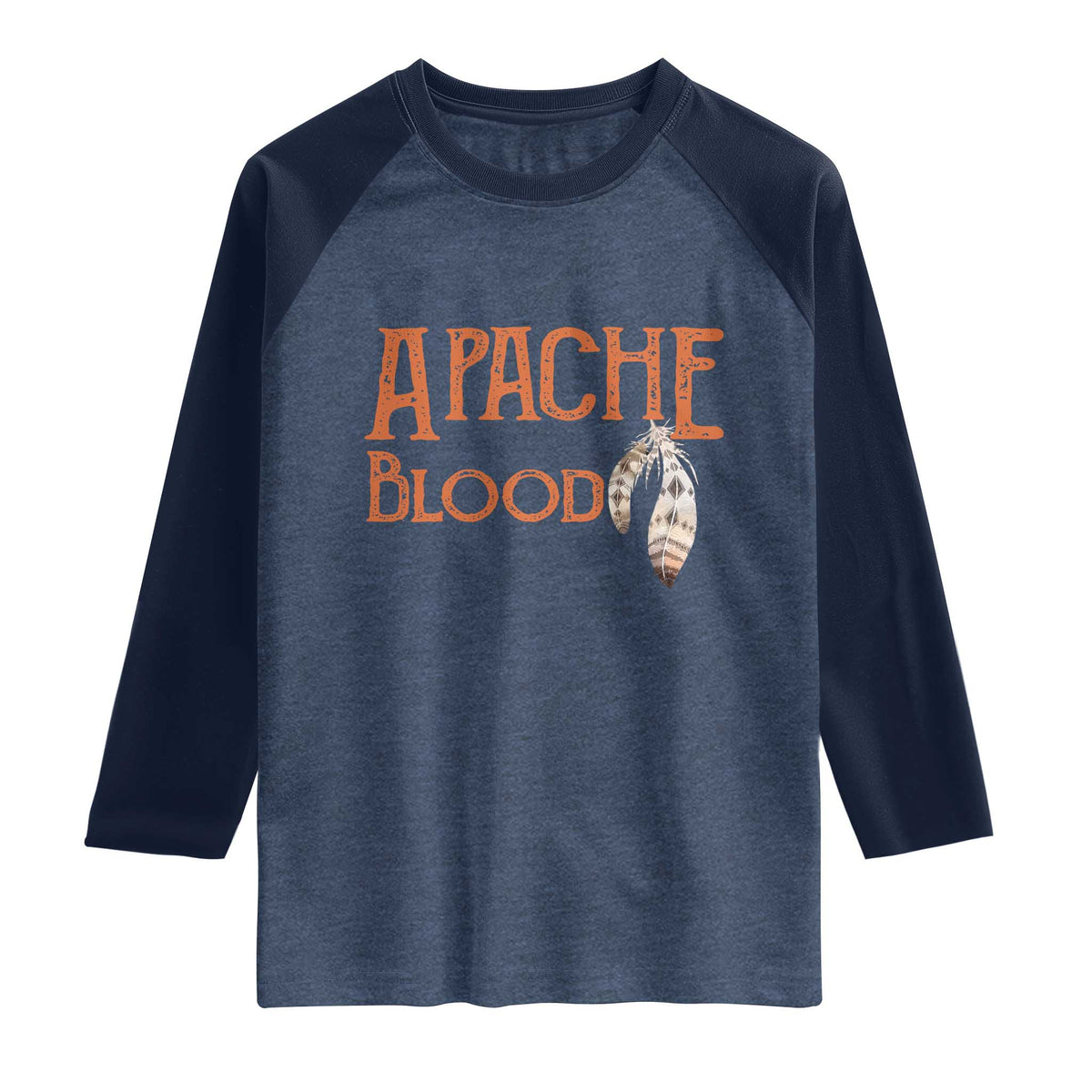 Apache Blood Roots for Proud Native American Peoples Raglan Shirt