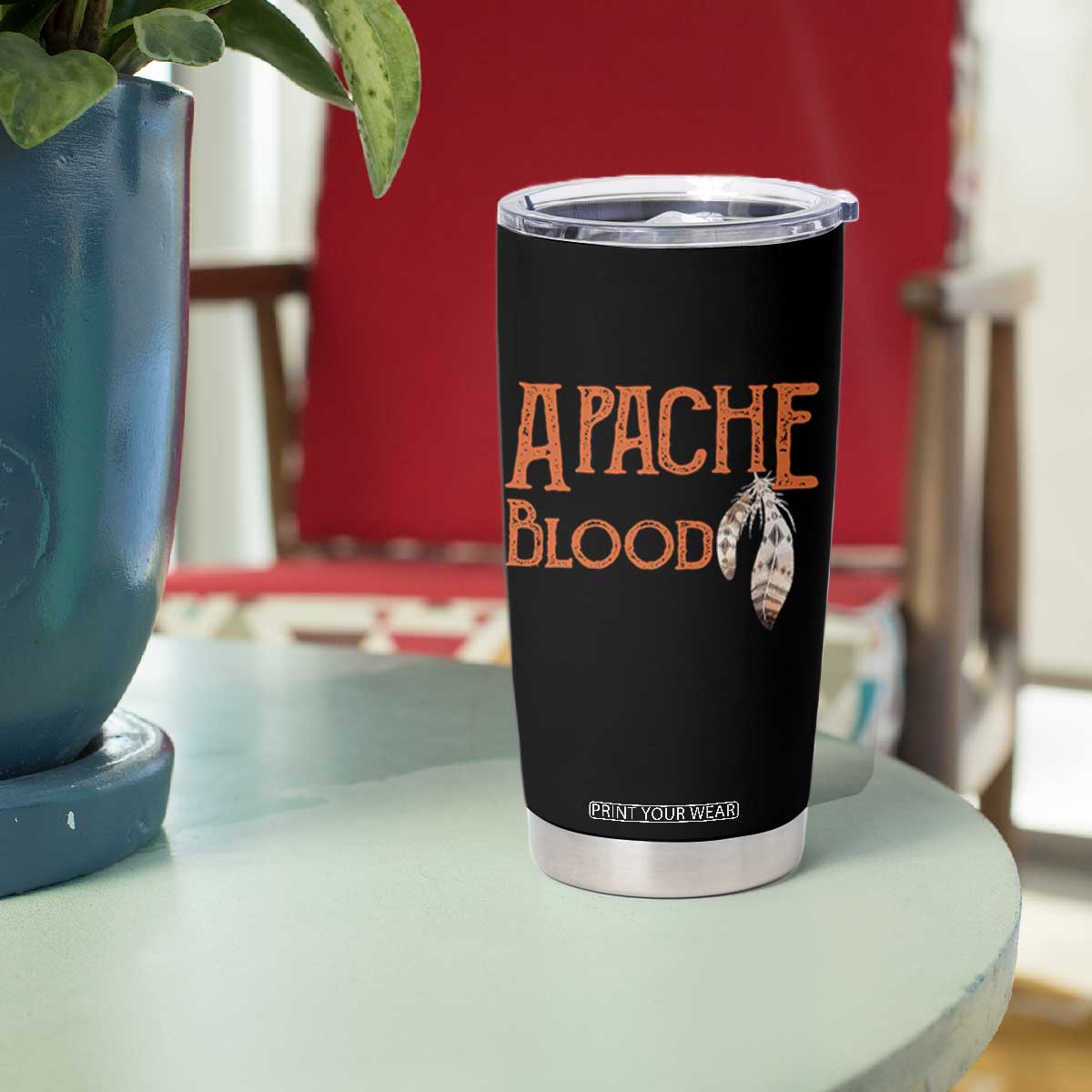 Apache Blood Roots for Proud Native American Peoples Tumbler Cup