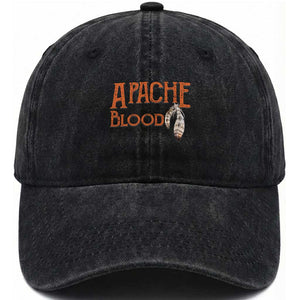 Apache Blood Roots for Proud Native American Peoples Washed Cotton Baseball Cap