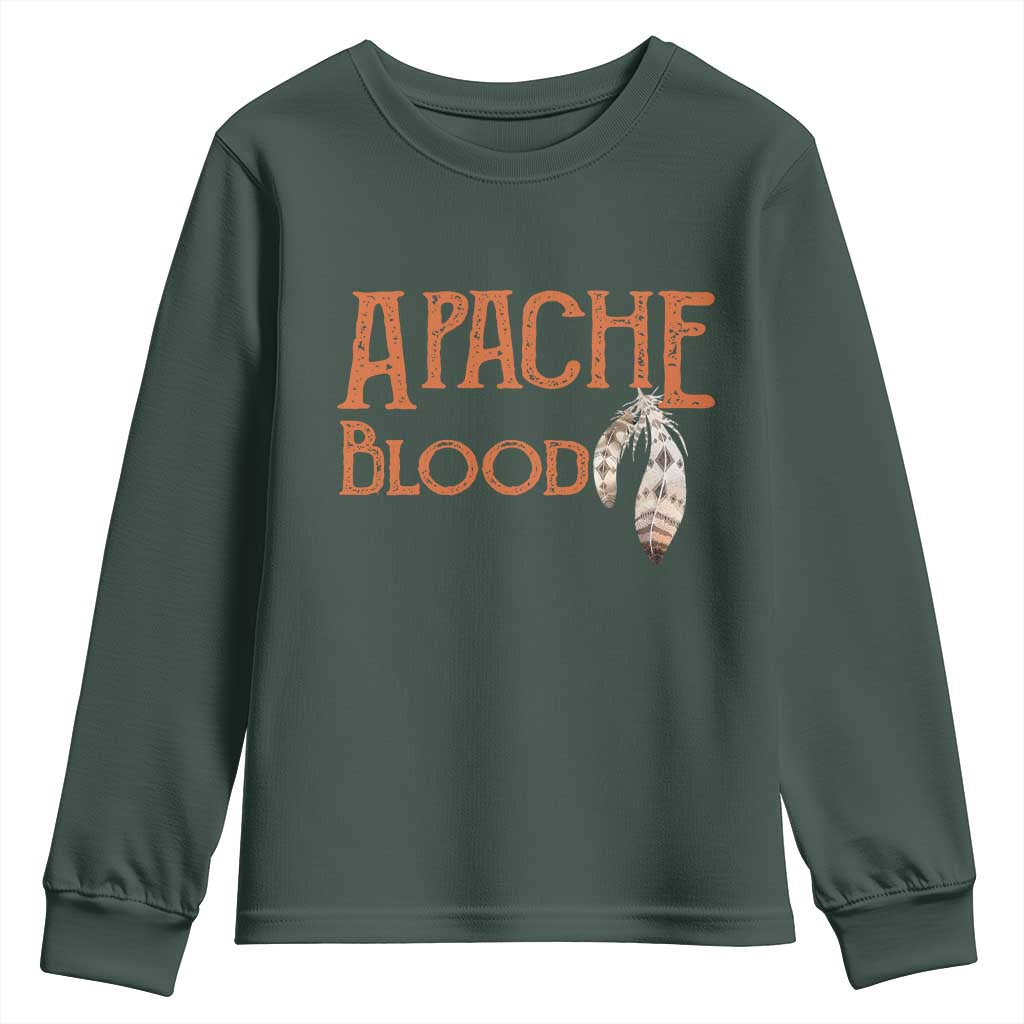 Apache Blood Roots for Proud Native American Peoples Youth Sweatshirt