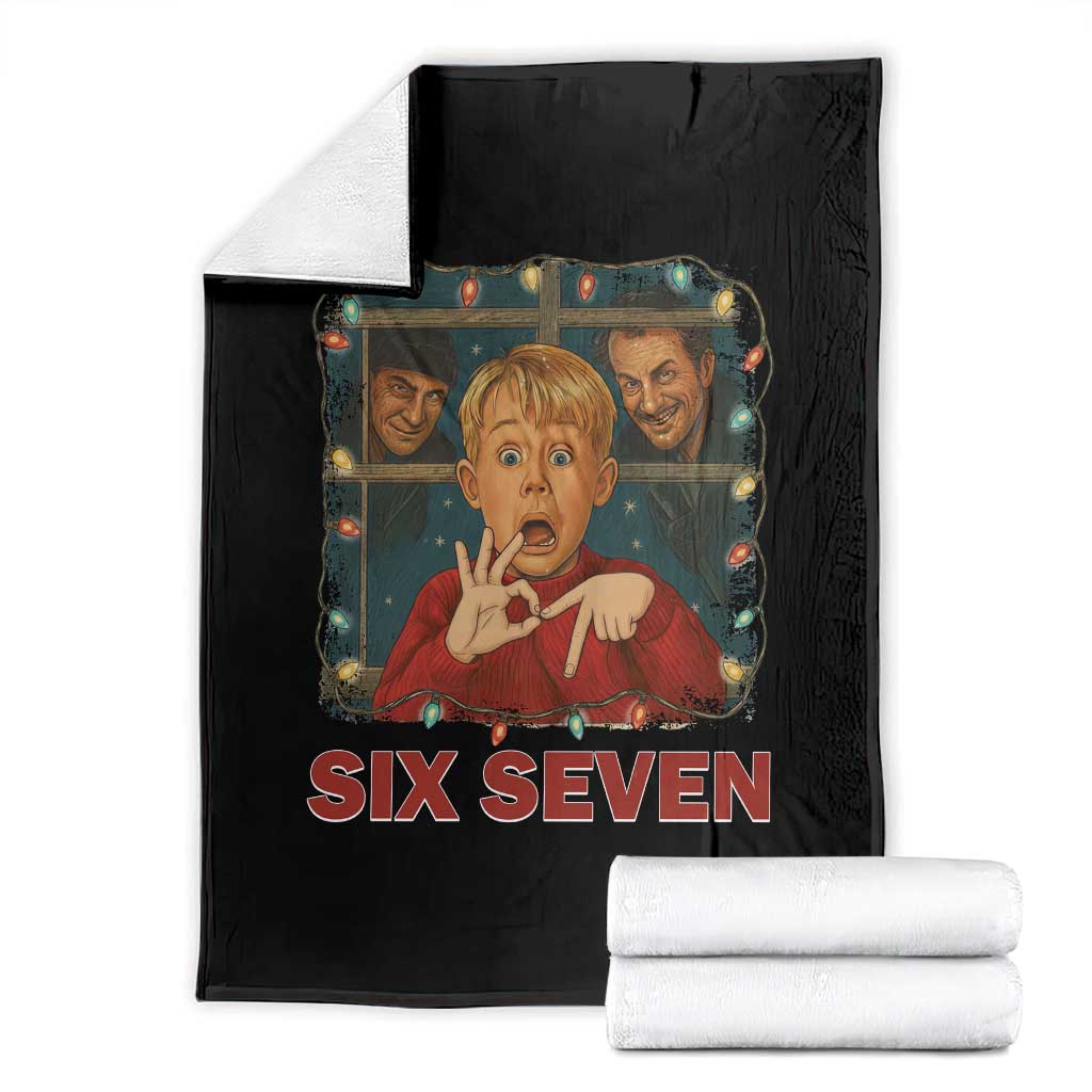 67 Six Seven Christmas Meme Throw Blanket Funny Family Xmas Movie TS14 Black Print Your Wear