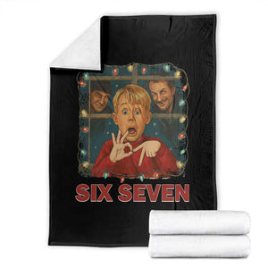 67 Six Seven Christmas Meme Throw Blanket Funny Family Xmas Movie TS14 Black Print Your Wear