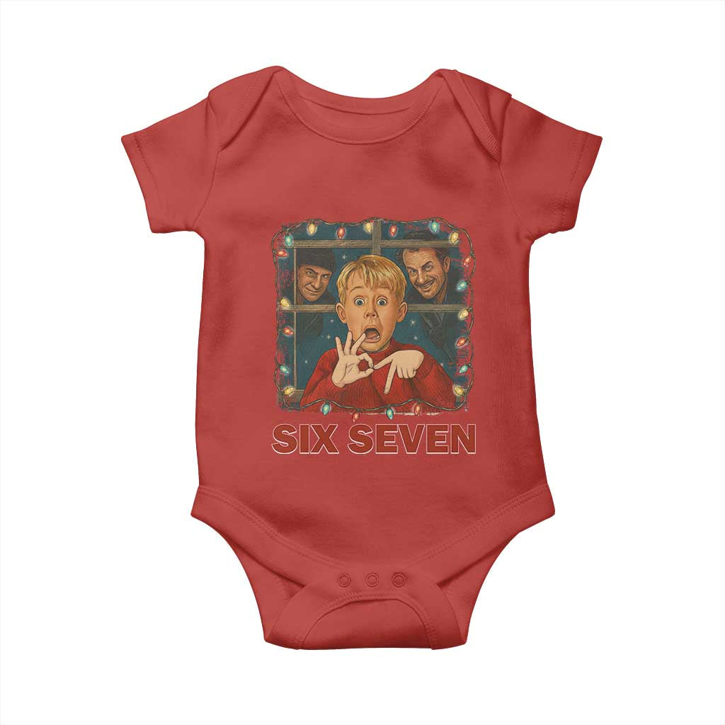 67 Six Seven Christmas Meme Baby Onesie Funny Family Xmas Movie TS14 Red Print Your Wear