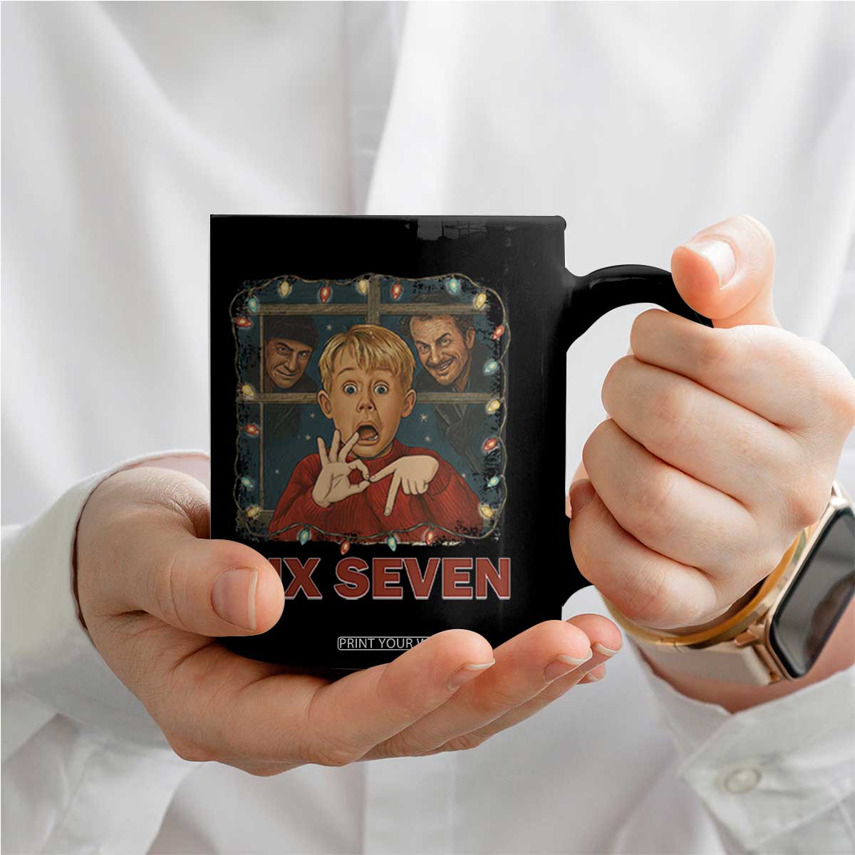 67 Six Seven Christmas Meme Coffee Mug Funny Family Xmas Movie - Print Your Wear