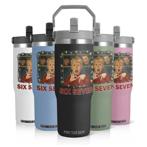 67 Six Seven Christmas Meme Flip Straw Tumbler Funny Family Xmas Movie TS14 Print Your Wear
