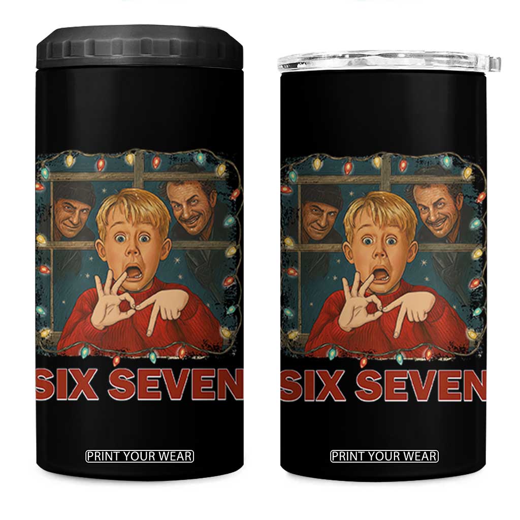 67 Six Seven Christmas Meme 4 in 1 Can Cooler Tumbler Funny Family Xmas Movie - Print Your Wear