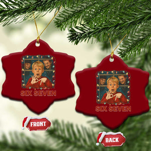 67 Six Seven Christmas Meme Ceramic Ornament Funny Family Xmas Movie TS14 Print Your Wear