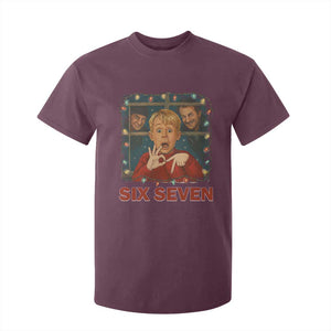 67 Six Seven Christmas Meme T Shirt For Kid Funny Family Xmas Movie TS14 Maroon Print Your Wear