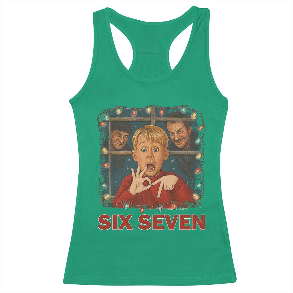 67 Six Seven Christmas Meme Racerback Tank Top Funny Family Xmas Movie TS14 Irish Green Print Your Wear