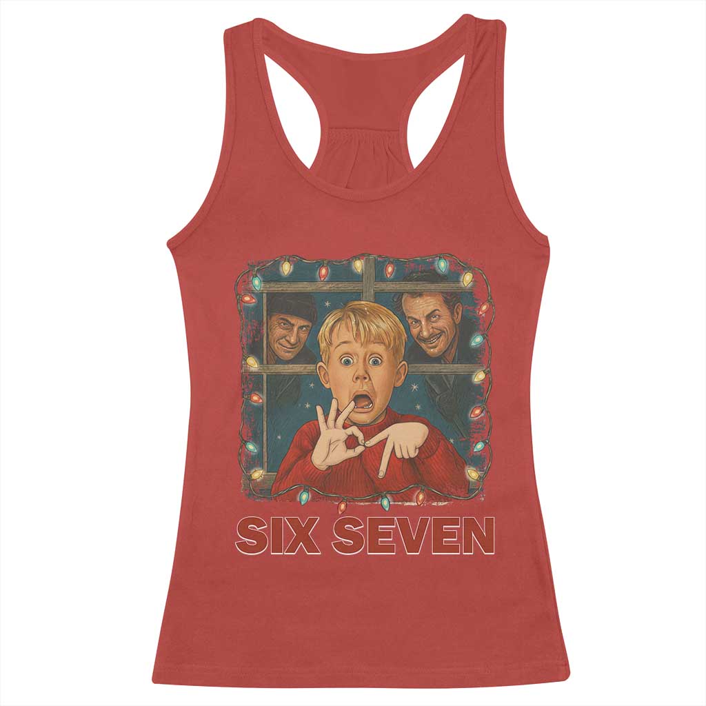 67 Six Seven Christmas Meme Racerback Tank Top Funny Family Xmas Movie TS14 Red Print Your Wear