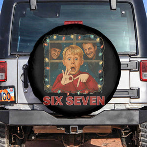 67 Six Seven Christmas Meme Spare Tire Cover Funny Family Xmas Movie TS14 No hole Black Print Your Wear