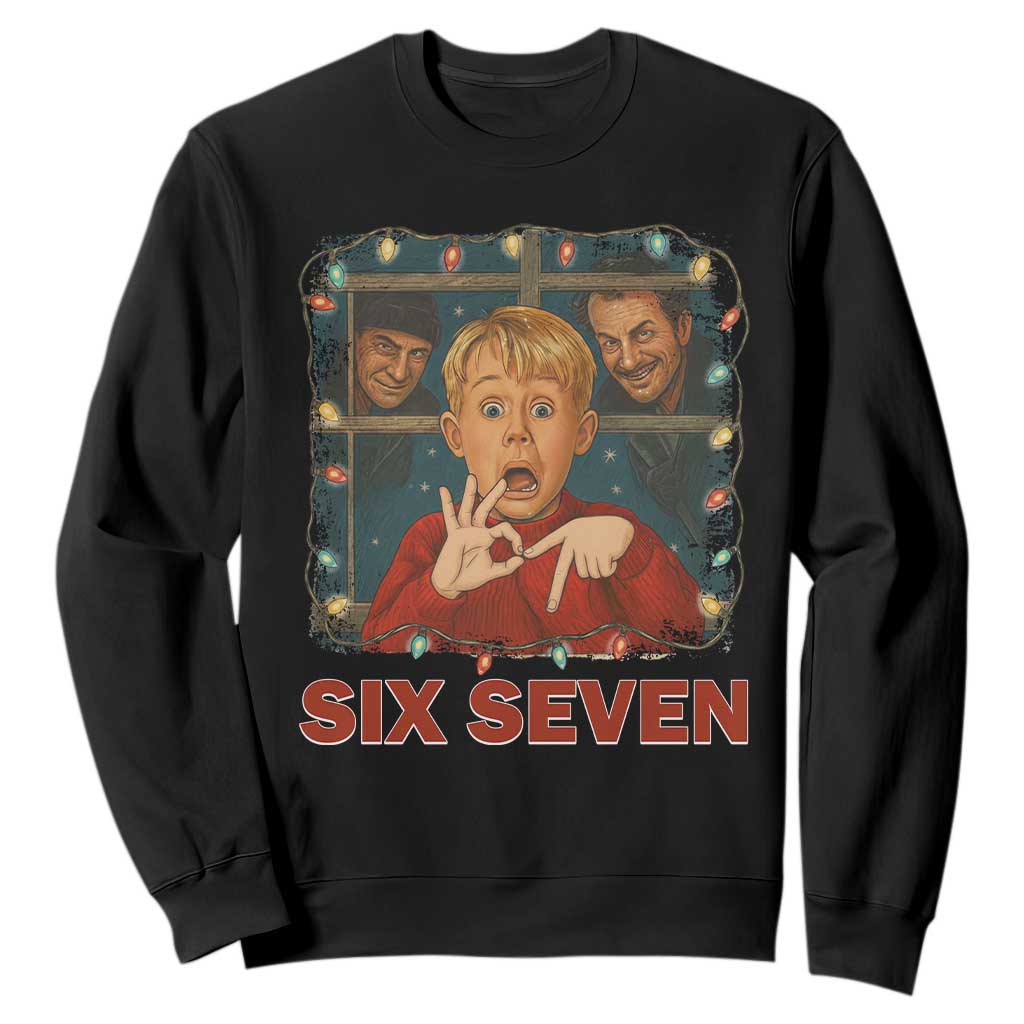 67 Six Seven Christmas Meme Sweatshirt Funny Family Xmas Movie TS14 Black Print Your Wear
