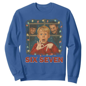 67 Six Seven Christmas Meme Sweatshirt Funny Family Xmas Movie TS14 Royal Blue Print Your Wear