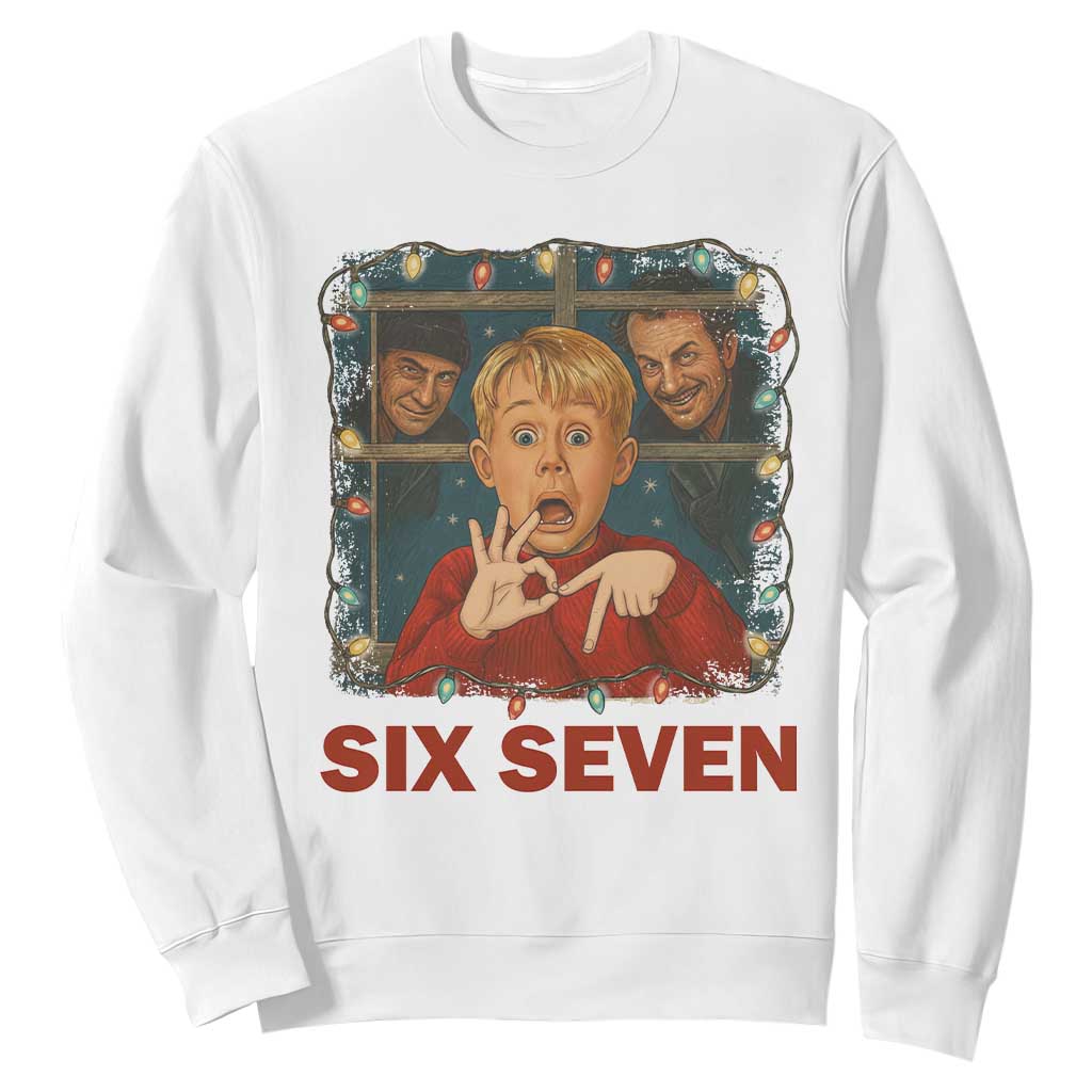 67 Six Seven Christmas Meme Sweatshirt Funny Family Xmas Movie TS14 White Print Your Wear