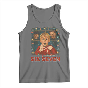67 Six Seven Christmas Meme Tank Top Funny Family Xmas Movie TS14 Black Heather Print Your Wear