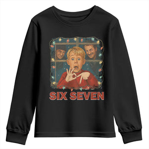 67 Six Seven Christmas Meme Youth Sweatshirt Funny Family Xmas Movie TS14 Black Print Your Wear