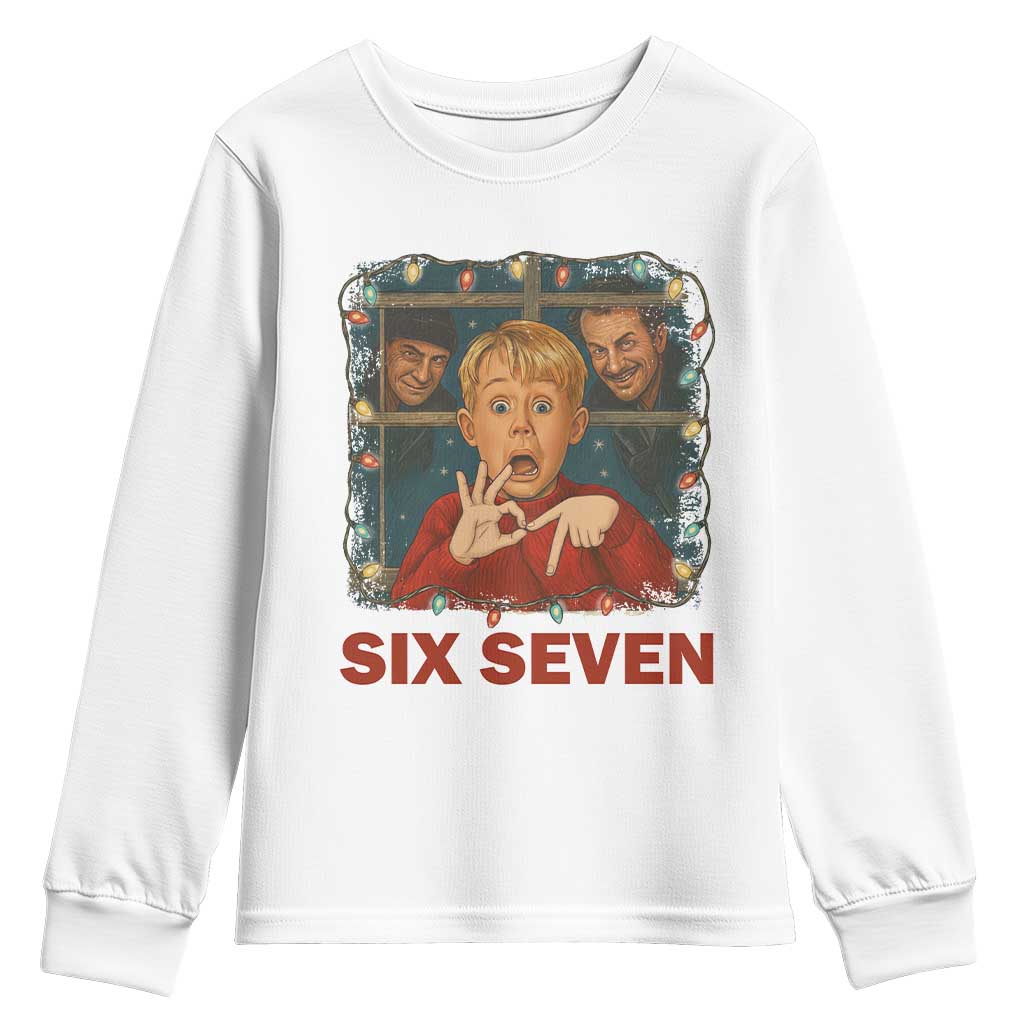 67 Six Seven Christmas Meme Youth Sweatshirt Funny Family Xmas Movie TS14 White Print Your Wear