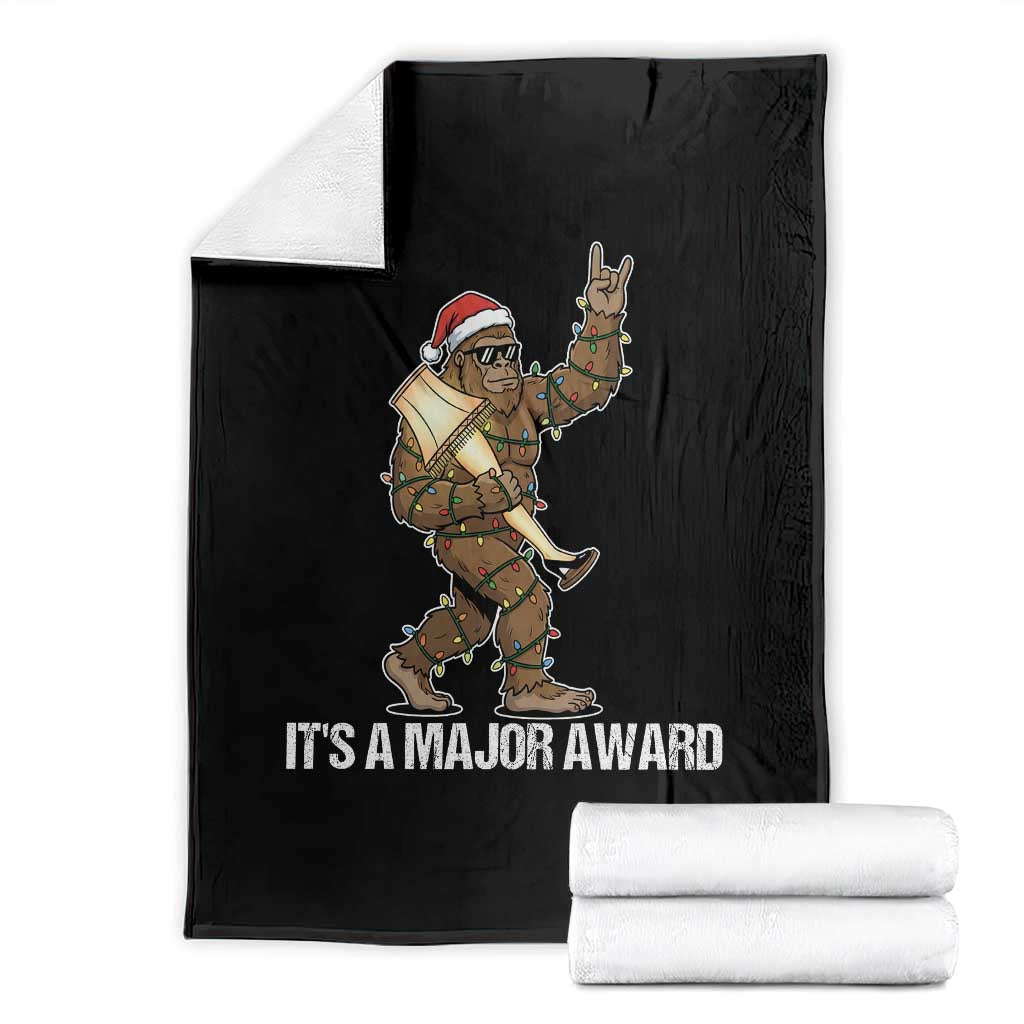 Leg Lamp Christmas Throw Blanket Funny Bigfoot Fra Gee Leh Xmas TS14 Black Print Your Wear