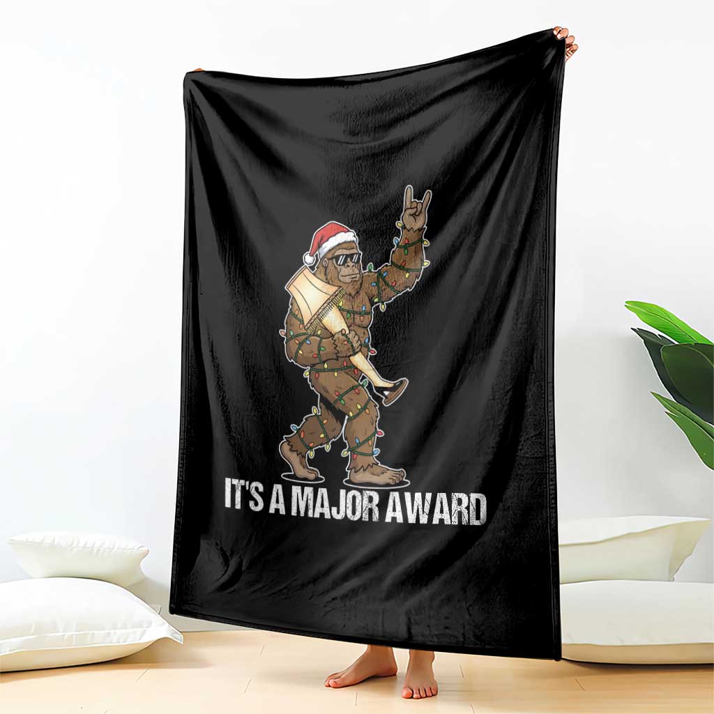 Leg Lamp Christmas Throw Blanket Funny Bigfoot Fra Gee Leh Xmas TS14 Print Your Wear