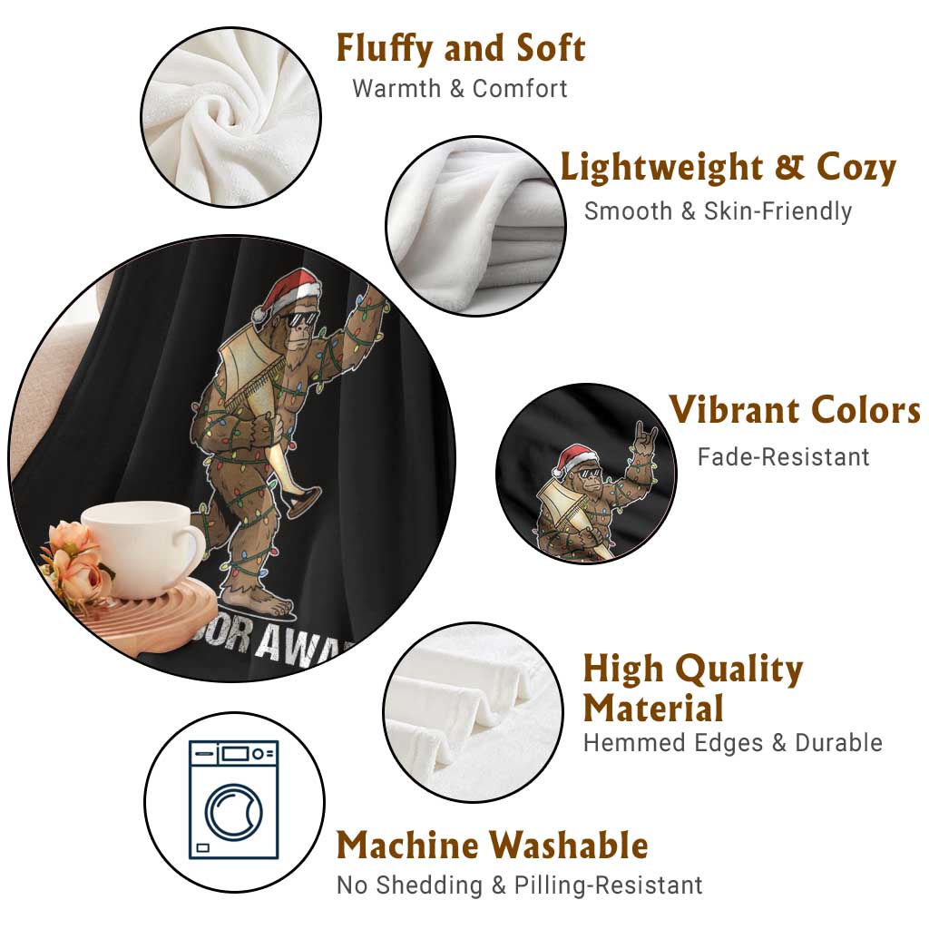 Leg Lamp Christmas Throw Blanket Funny Bigfoot Fra Gee Leh Xmas TS14 Print Your Wear