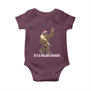 Leg Lamp Christmas Baby Onesie Funny Bigfoot Fra Gee Leh Xmas TS14 Maroon Print Your Wear