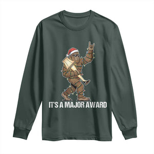Leg Lamp Christmas Long Sleeve Shirt Funny Bigfoot Fra Gee Leh Xmas TS14 Dark Forest Green Print Your Wear