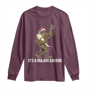 Leg Lamp Christmas Long Sleeve Shirt Funny Bigfoot Fra Gee Leh Xmas TS14 Maroon Print Your Wear