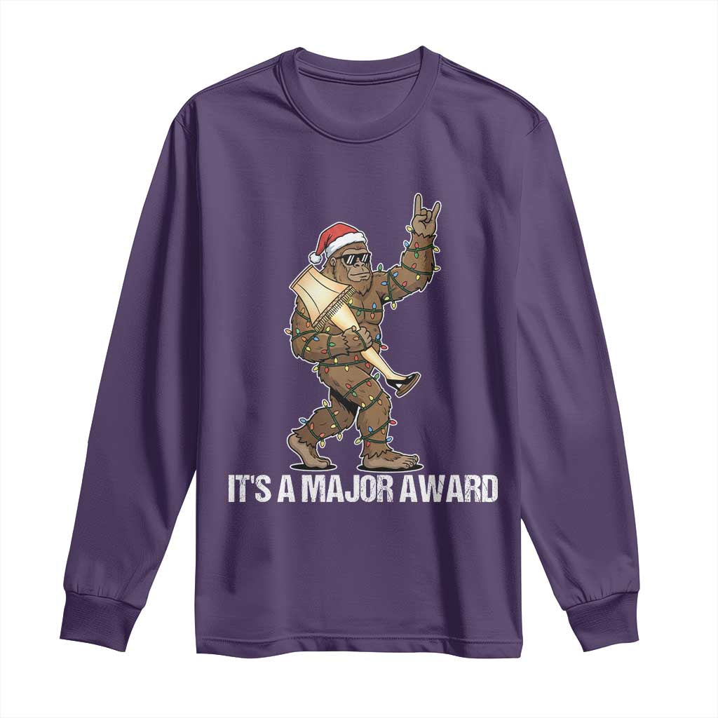 Leg Lamp Christmas Long Sleeve Shirt Funny Bigfoot Fra Gee Leh Xmas TS14 Purple Print Your Wear