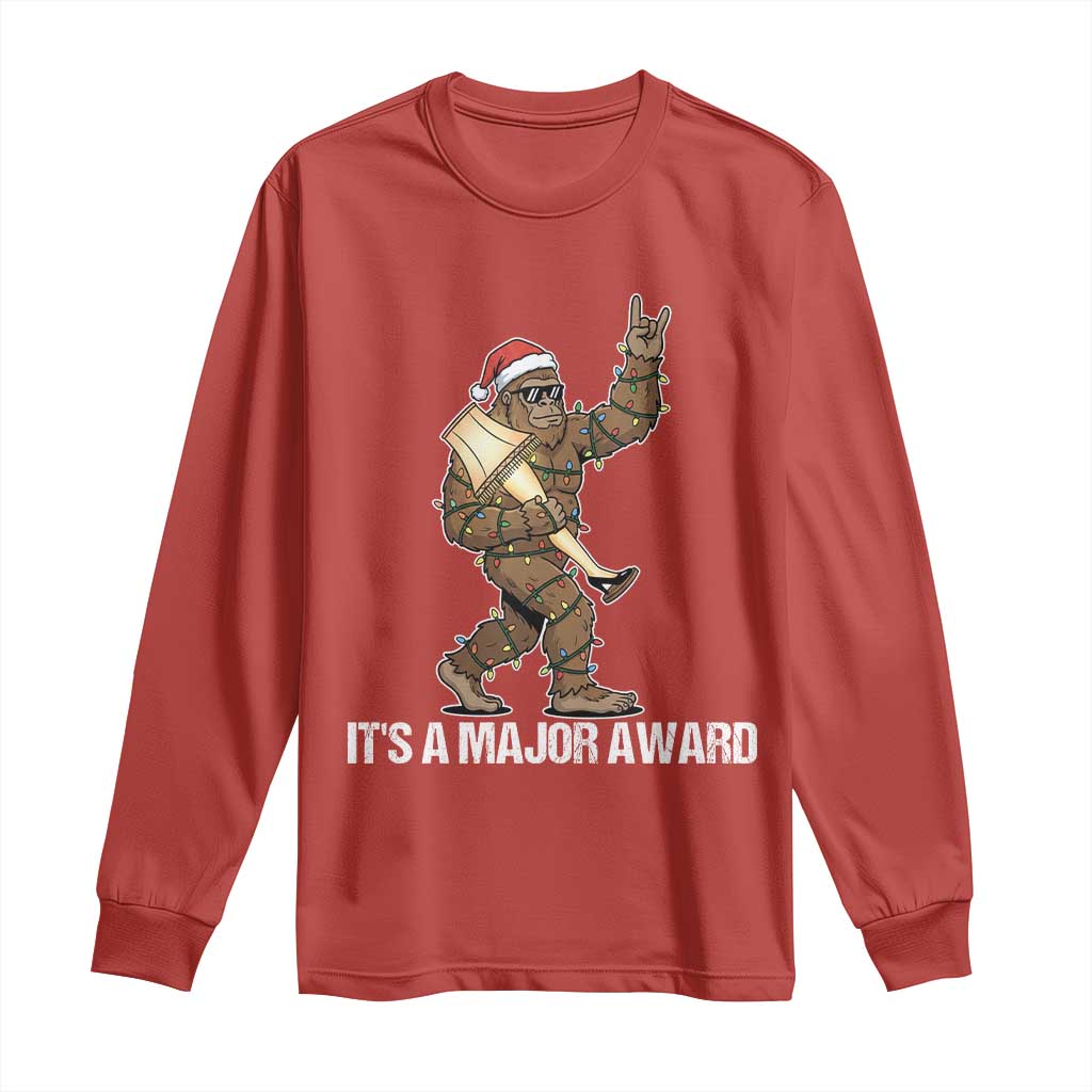 Leg Lamp Christmas Long Sleeve Shirt Funny Bigfoot Fra Gee Leh Xmas TS14 Red Print Your Wear