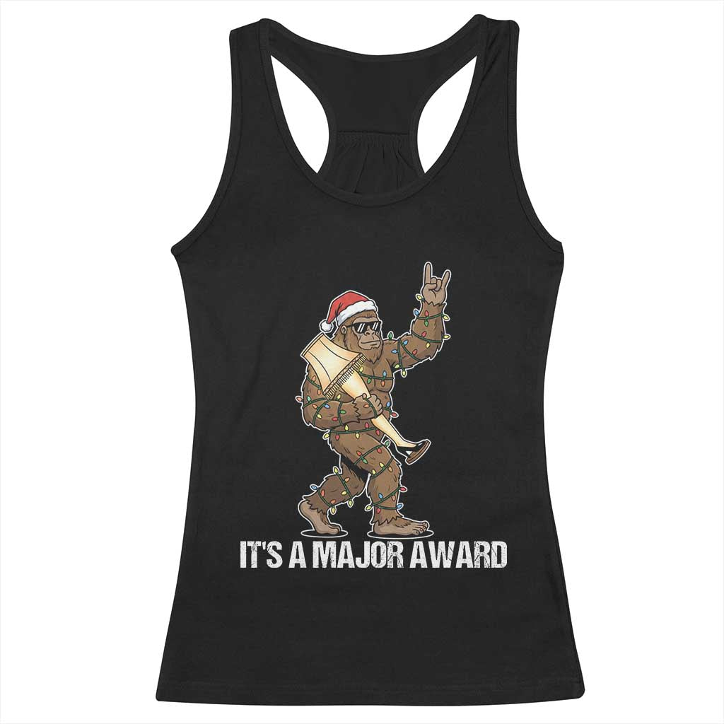 Leg Lamp Christmas Racerback Tank Top Funny Bigfoot Fra Gee Leh Xmas TS14 Black Print Your Wear