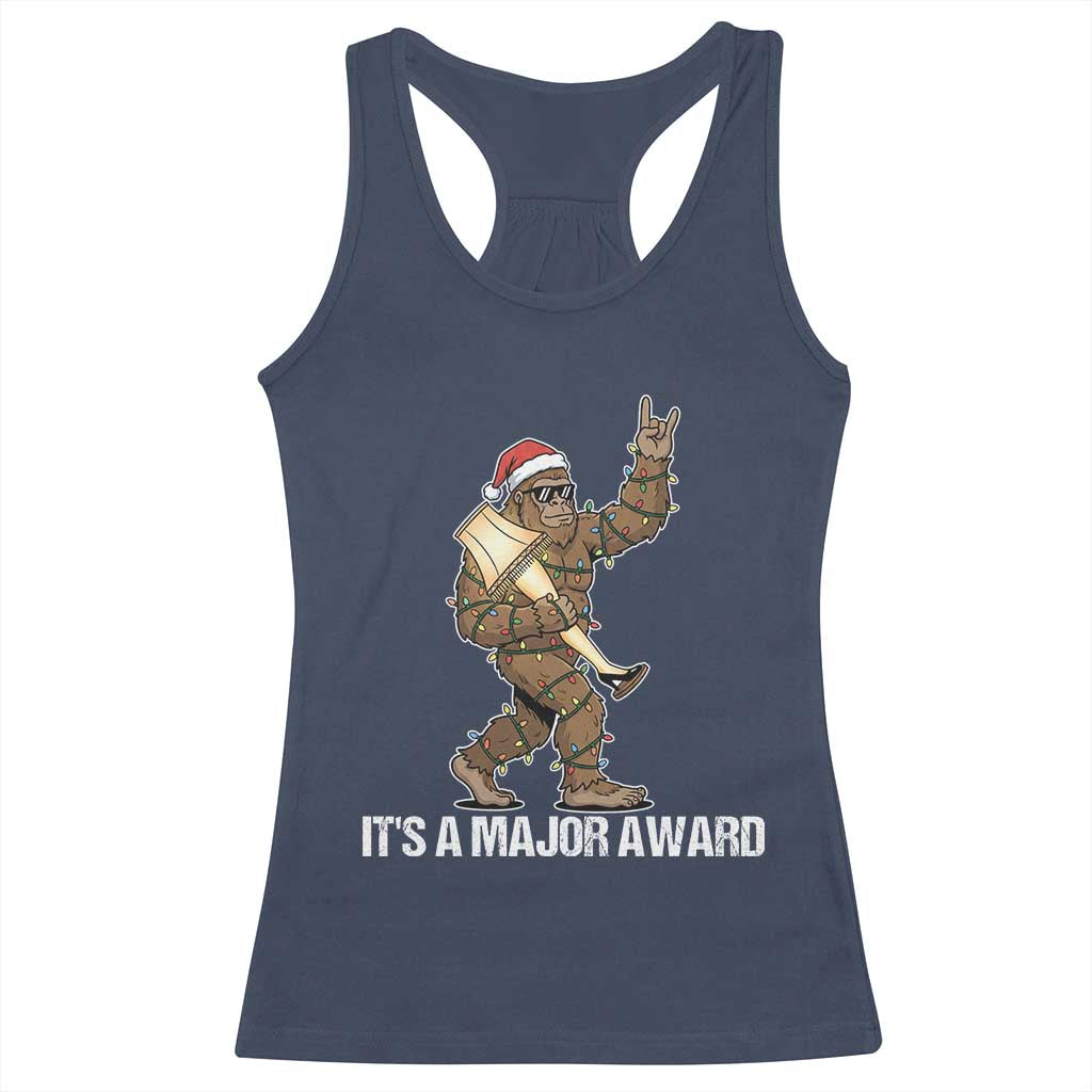 Leg Lamp Christmas Racerback Tank Top Funny Bigfoot Fra Gee Leh Xmas TS14 Navy Print Your Wear