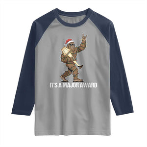 Leg Lamp Christmas Raglan Shirt Funny Bigfoot Fra Gee Leh Xmas TS14 Sport Gray Navy Print Your Wear