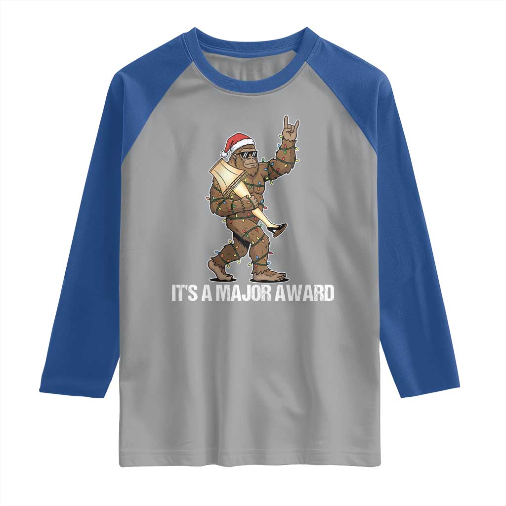 Leg Lamp Christmas Raglan Shirt Funny Bigfoot Fra Gee Leh Xmas TS14 Sport Gray Royal Print Your Wear