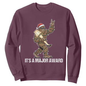 Leg Lamp Christmas Sweatshirt Funny Bigfoot Fra Gee Leh Xmas TS14 Maroon Print Your Wear