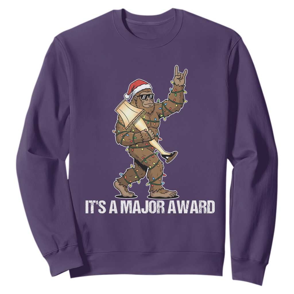 Leg Lamp Christmas Sweatshirt Funny Bigfoot Fra Gee Leh Xmas TS14 Purple Print Your Wear