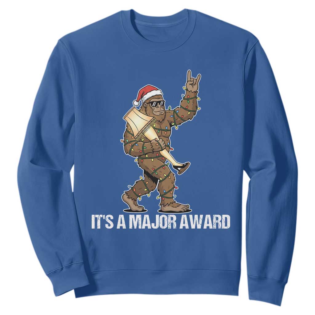 Leg Lamp Christmas Sweatshirt Funny Bigfoot Fra Gee Leh Xmas TS14 Royal Blue Print Your Wear