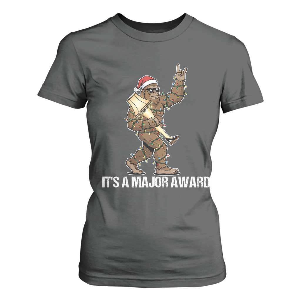 Leg Lamp Christmas T Shirt For Women Funny Bigfoot Fra Gee Leh Xmas TS14 Dark Heather Print Your Wear