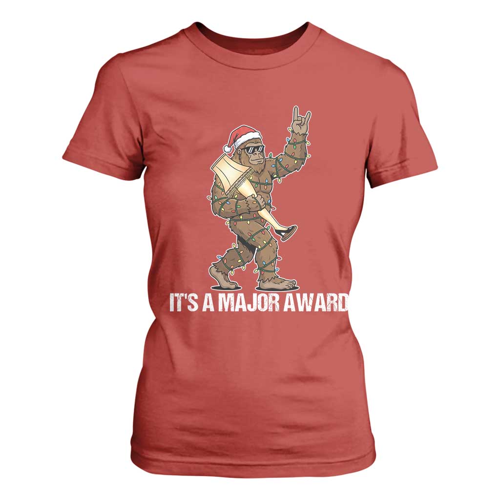 Leg Lamp Christmas T Shirt For Women Funny Bigfoot Fra Gee Leh Xmas TS14 Red Print Your Wear