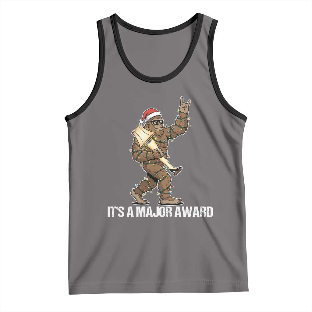 Leg Lamp Christmas Tank Top Funny Bigfoot Fra Gee Leh Xmas TS14 Deep Heather Black Print Your Wear