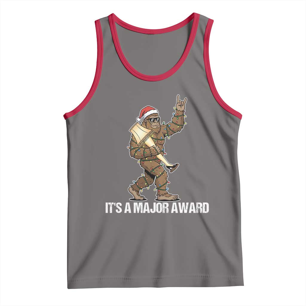 Leg Lamp Christmas Tank Top Funny Bigfoot Fra Gee Leh Xmas TS14 Deep Heather Red Print Your Wear